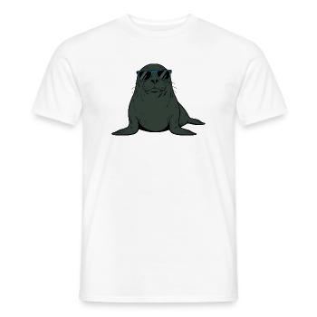Robbe Seehund Robben Seehunde Geschenk Weihnachten - Männer T-Shirt - Weiß - Vorne - AI Model Male 178 dark (178cm)