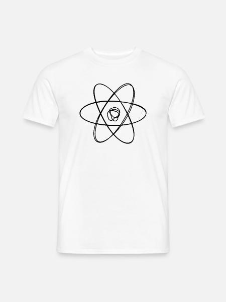 Atom handgezeichnet - Männer T-Shirt - Weiß