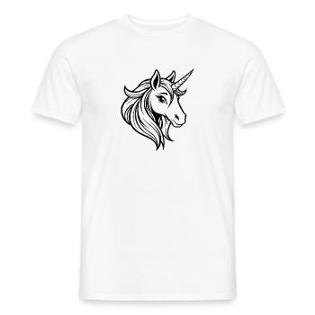 Einhorngesicht - Männer T-Shirt - Weiß - Vorne - AI Model Male 178 dark (178cm)