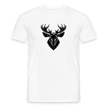 Elchbullenkopf-Reittiere - Männer T-Shirt - Weiß - Vorne - AI Model Male 178 dark (178cm)