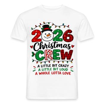 Christmas Crew 2026 Matching-Familienfeiertag - Männer T-Shirt - Weiß - Vorne - AI Model Male 178 dark (178cm)