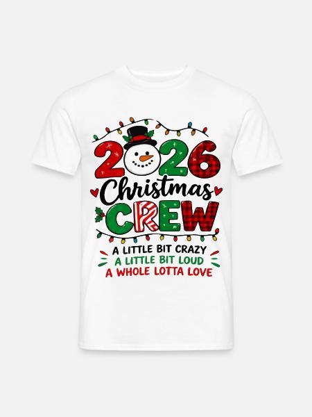 Christmas Crew 2026 Matching-Familienfeiertag - Männer T-Shirt - Weiß
