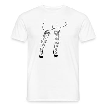 Ringelsocken - Männer T-Shirt - Weiß - Vorne - AI Model Male 178 dark (178cm)