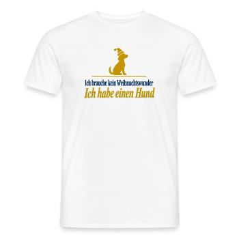 Kein Weihnachtswunder Ich habe einen Hund - Männer T-Shirt - Weiß - Vorne - AI Model Male 178 dark (178cm)