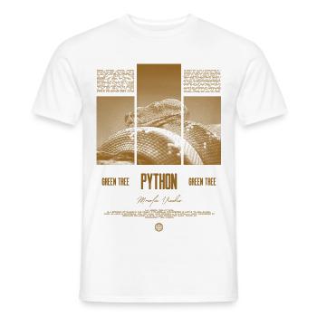 Green Tree Python Modern Reptile Keeper Streetwear - Männer T-Shirt - Weiß - Vorne - AI Model Male 178 dark (178cm)