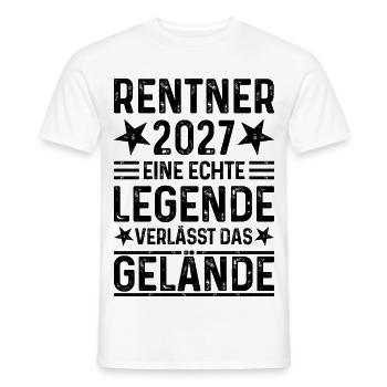 Rentner 2027 Eine Legende verlässt das Gelände - Männer T-Shirt - Weiß - Vorne - AI Model Male 178 dark (178cm)