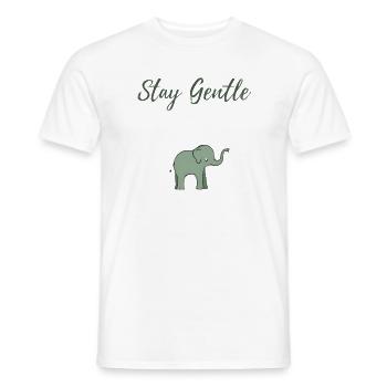 Elefant Sanftheit Design - Männer T-Shirt - Weiß - Vorne - AI Model Male 178 dark (178cm)