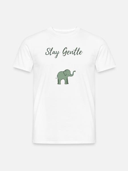 Elefant Sanftheit Design - Männer T-Shirt - Weiß