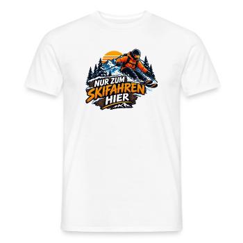 Nur zum Skifahren hier – Lustiges Ski & Snowboard  - Männer T-Shirt - Weiß - Vorne - AI Model Male 178 dark (178cm)