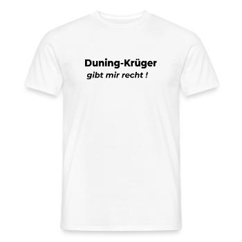 Dunning-Kruger - Männer T-Shirt - Weiß - Vorne - AI Model Male 178 dark (178cm)