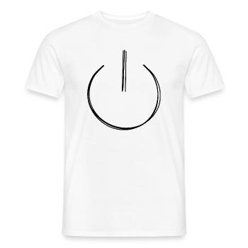 Einschalter handgezeichnet - Männer T-Shirt - Weiß - Vorne - AI Model Male 178 dark (178cm)