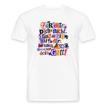 Jahreslosung 2027 Fürchte dich nicht Jesaja 41,10 - Männer T-Shirt - Weiß - Vorne - AI Model Male 178 dark (178cm)