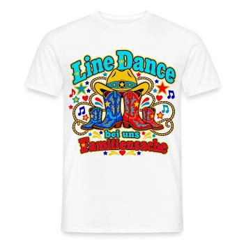 Line Dance Familienmotiv - Männer T-Shirt - Weiß - Vorne - AI Model Male 178 dark (178cm)