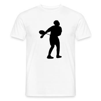 Badminton Spieler - Männer T-Shirt - Weiß - Vorne - AI Model Male 178 dark (178cm)