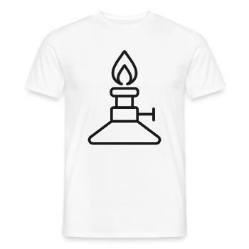 Bunsenbrenner-Labor-Liniensymbol - Männer T-Shirt - Weiß - Vorne - AI Model Male 178 dark (178cm)