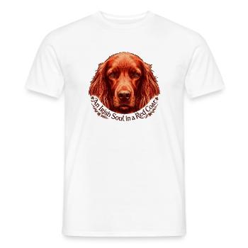An Irish Soul in a Red Coat - Männer T-Shirt - Weiß - Vorne - AI Model Male 178 dark (178cm)