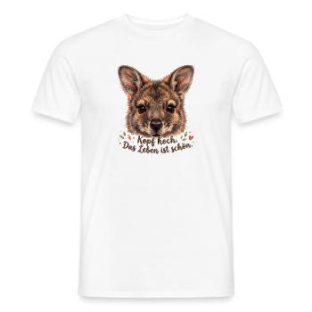 Kopf hoch: Das Leben ist schön - Männer T-Shirt - Weiß - Vorne - AI Model Male 178 dark (178cm)