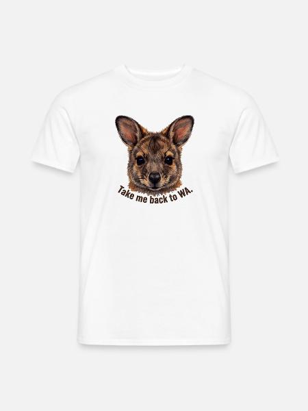 Känguru Kopf WA Reiselust - Männer T-Shirt - Weiß