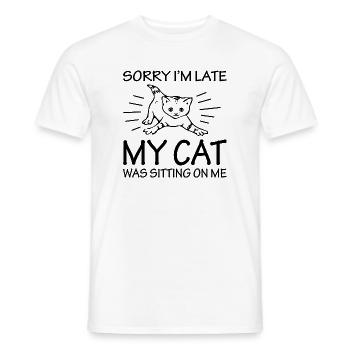 Cat cat  - Männer T-Shirt - Weiß - Vorne - AI Model Male 178 dark (178cm)