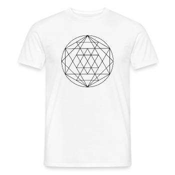 Symbol der heiligen Geometrie-Dreiecke - Männer T-Shirt - Weiß - Vorne - AI Model Male 178 dark (178cm)