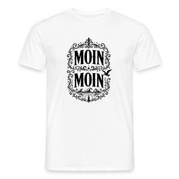 Moin Moin – norddeutscher Gruß mit Möwe - Männer T-Shirt - Weiß - Vorne - AI Model Male 178 dark (178cm)
