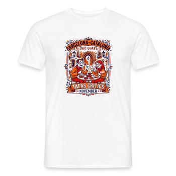 Barcelona Catalonia Gothic Quarter Tapas Critics - Männer T-Shirt - Weiß - Vorne - AI Model Male 178 dark (178cm)