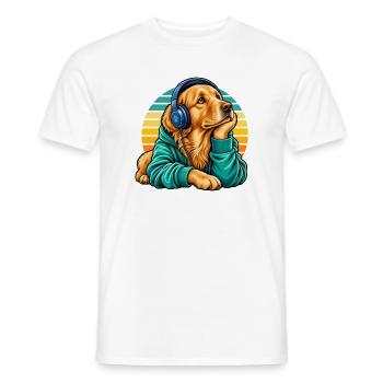 Golden Retriever Hundemama süße Haustierliebhaberin - Männer T-Shirt - Weiß - Vorne - AI Model Male 178 dark (178cm)