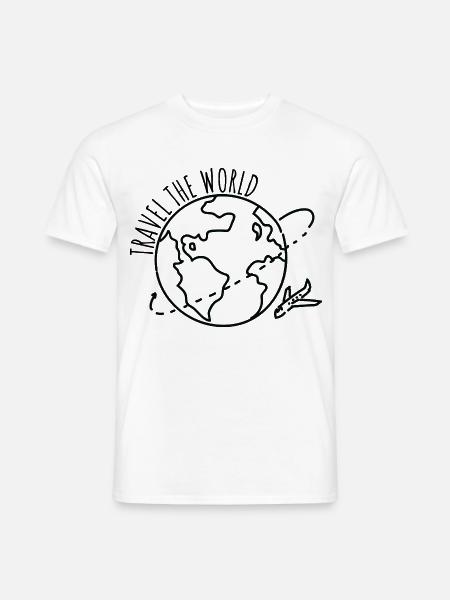 Travel The World - Erde Urlaub Reisen - Männer T-Shirt - Weiß