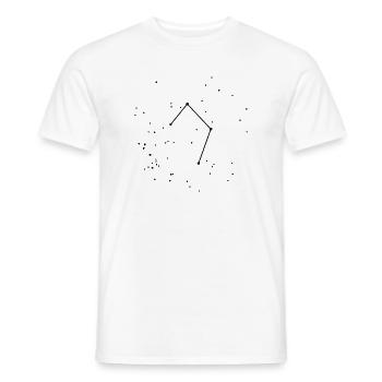 Sternzeichen Waage – das echte Sternbild - Männer T-Shirt - Weiß - Vorne - AI Model Male 178 dark (178cm)