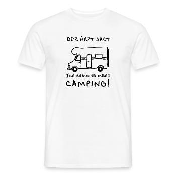 der arzt sagt wohnmobil - Männer T-Shirt - Weiß - Vorne - AI Model Male 178 dark (178cm)
