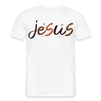 Jesus - Männer T-Shirt - Weiß - Vorne - AI Model Male 178 dark (178cm)