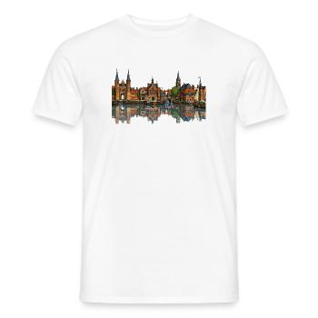 Blick auf Delft - Männer T-Shirt - Weiß - Vorne - AI Model Male 178 dark (178cm)