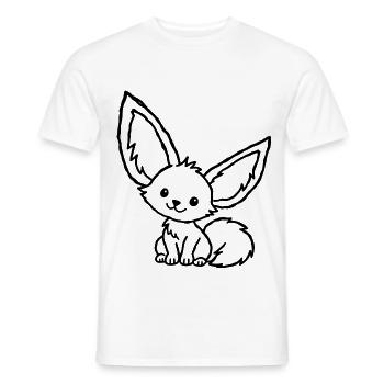 Niedlicher Fennek im Kinder-Kritzelstil - Männer T-Shirt - Weiß - Vorne - AI Model Male 178 dark (178cm)