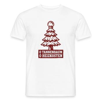 O Tannenbaum Heizkosten Shirt Winter Satire - Männer T-Shirt - Weiß - Vorne - AI Model Male 178 dark (178cm)