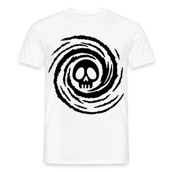 Schädel und Schwarzes Loch - Männer T-Shirt - Weiß - Vorne - AI Model Male 178 dark (178cm)
