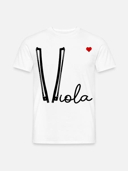 Viola-Bogen-Liebe - Männer T-Shirt - Weiß