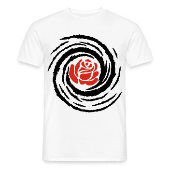 Galaktisches Pink (Schwarz) - Männer T-Shirt - Weiß - Vorne - AI Model Male 178 dark (178cm)