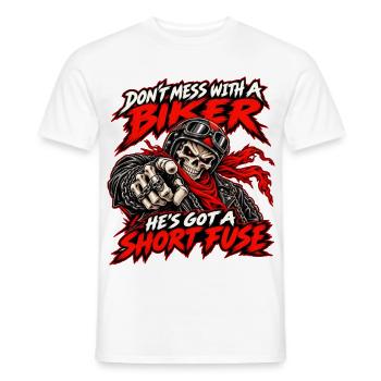 Nerv keinen Radfahrer, er ist schnell weggegangen - Männer T-Shirt - Weiß - Vorne - AI Model Male 178 dark (178cm)