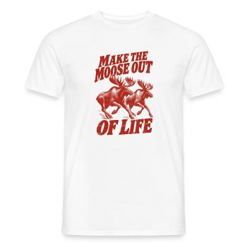 Make The Moose Out Of Life Moose - Männer T-Shirt - Weiß - Vorne - AI Model Male 178 dark (178cm)