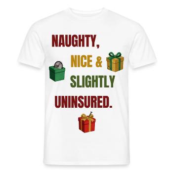 Unartig, nett und leicht unversichert - Männer T-Shirt - Weiß - Vorne - AI Model Male 178 dark (178cm)