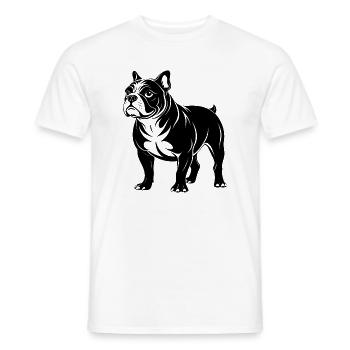 Bulldog-Hund-Stand - Männer T-Shirt - Weiß - Vorne - AI Model Male 178 dark (178cm)