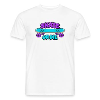 Skate or die - Männer T-Shirt - Weiß - Vorne - AI Model Male 178 dark (178cm)