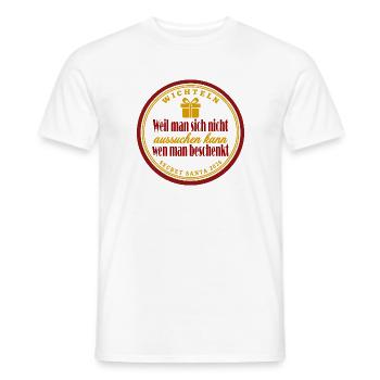 Wichteln Shirt – Lustiges Secret Santa Geschenk - Männer T-Shirt - Weiß - Vorne - AI Model Male 178 dark (178cm)