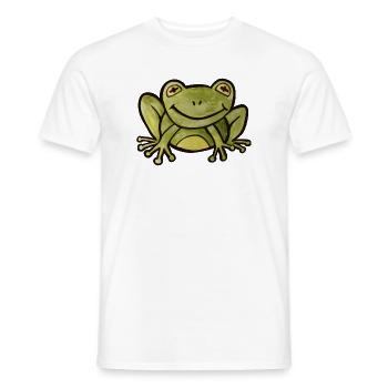 Smaragdfrosch Pop-Art-T-Shirt - Männer T-Shirt - Weiß - Vorne - AI Model Male 178 dark (178cm)