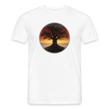 Wurzeln in Deutschland – Eiche Heimat - Männer T-Shirt - Weiß - Vorne - AI Model Male 178 dark (178cm)