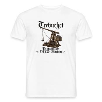 Trebuchet Yeet Machine Lustiges Mittelalter Fan  - Männer T-Shirt - Weiß - Vorne - AI Model Male 178 dark (178cm)