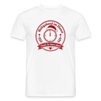 Heiligabend im Dienst Schichtarbeit an Weihnachten - Männer T-Shirt - Weiß - Vorne - AI Model Male 178 dark (178cm)