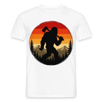 Bigfoot mit Axt - Männer T-Shirt - Weiß - Vorne - AI Model Male 178 dark (178cm)