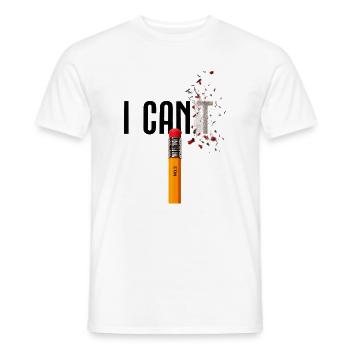 I Can Motivation Bleistift Erfolg Mindset - Männer T-Shirt - Weiß - Vorne - AI Model Male 178 dark (178cm)