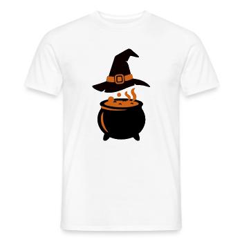 Hexenkessel Zauberhut Icon - Männer T-Shirt - Weiß - Vorne - AI Model Male 178 dark (178cm)